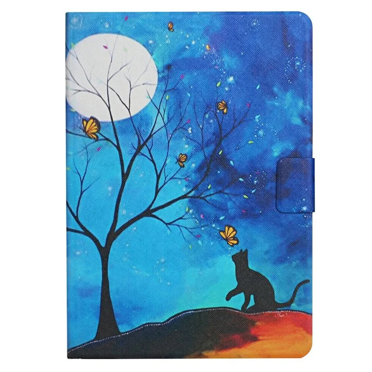 For Samsung Galaxy Tab A9+ Leather Case Card Holder Pattern Smart Tablet Cover