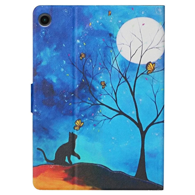 For Samsung Galaxy Tab A9+ Leather Case Card Holder Pattern Smart Tablet Cover