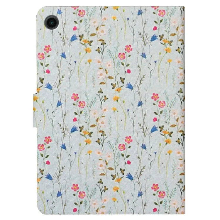 For Samsung Galaxy Tab A9+ Leather Case Card Holder Pattern Smart Tablet Cover