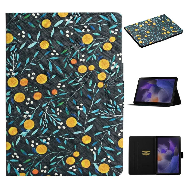 For Samsung Galaxy Tab A9+ Leather Case Card Holder Pattern Smart Tablet Cover