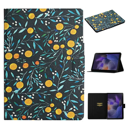 For Samsung Galaxy Tab A9+ Leather Case Card Holder Pattern Smart Tablet Cover