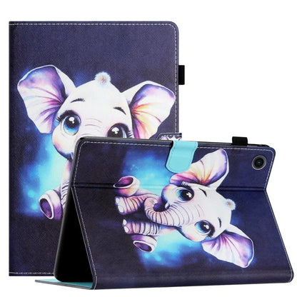 For Samsung Galaxy Tab A9+ Pattern Case Auto Sleep / Wake PU Leather Tablet Cover