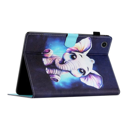 For Samsung Galaxy Tab A9+ Pattern Case Auto Sleep / Wake PU Leather Tablet Cover