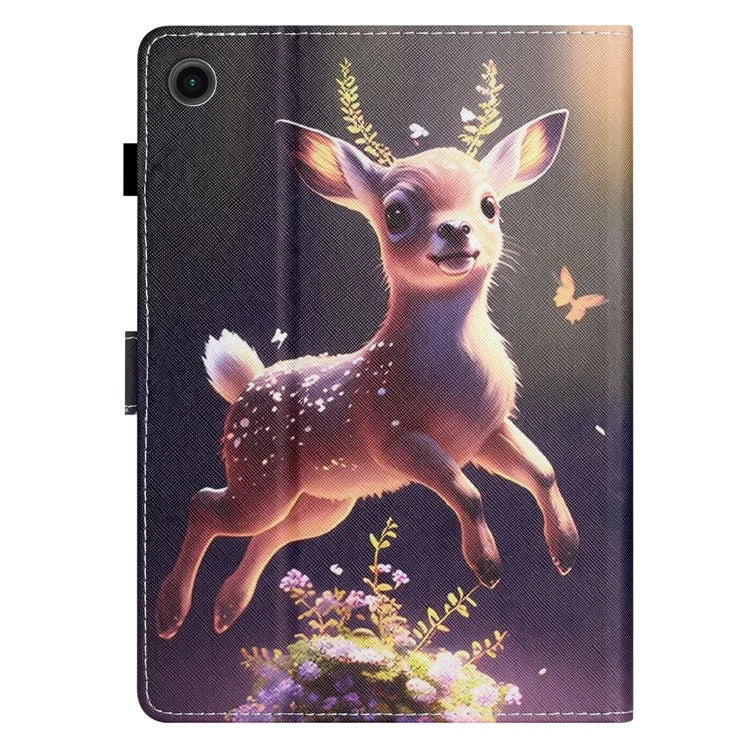 For Samsung Galaxy Tab A9+ Pattern Case Auto Sleep / Wake PU Leather Tablet Cover