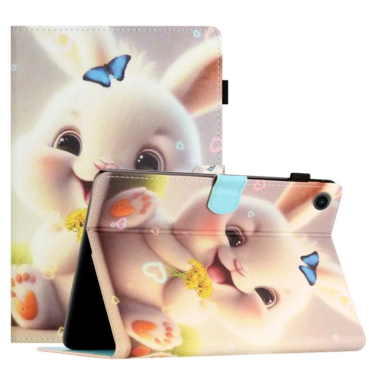 For Samsung Galaxy Tab A9+ Pattern Case Auto Sleep / Wake PU Leather Tablet Cover