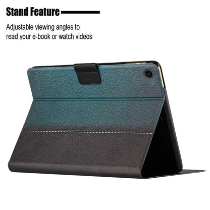 For Samsung Galaxy Tab A9+ PU Leather Stand Cover Pattern Printing Tablet Case