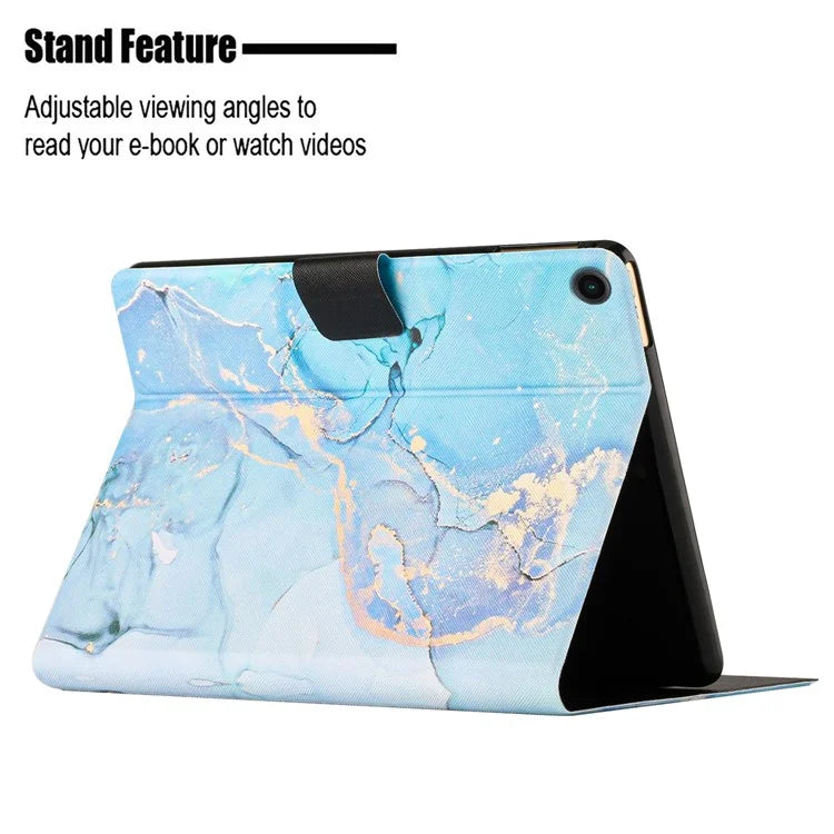For Samsung Galaxy Tab A9+ PU Leather Stand Cover Pattern Printing Tablet Case