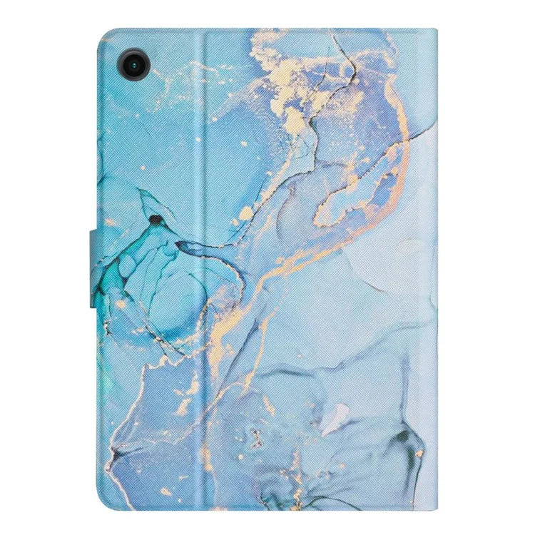 For Samsung Galaxy Tab A9+ PU Leather Stand Cover Pattern Printing Tablet Case