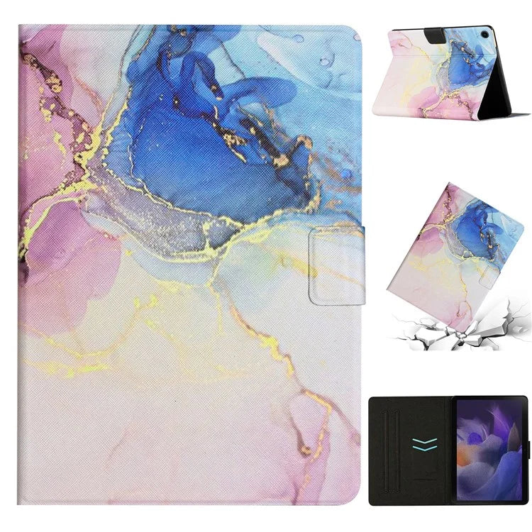 For Samsung Galaxy Tab A9+ PU Leather Stand Cover Pattern Printing Tablet Case