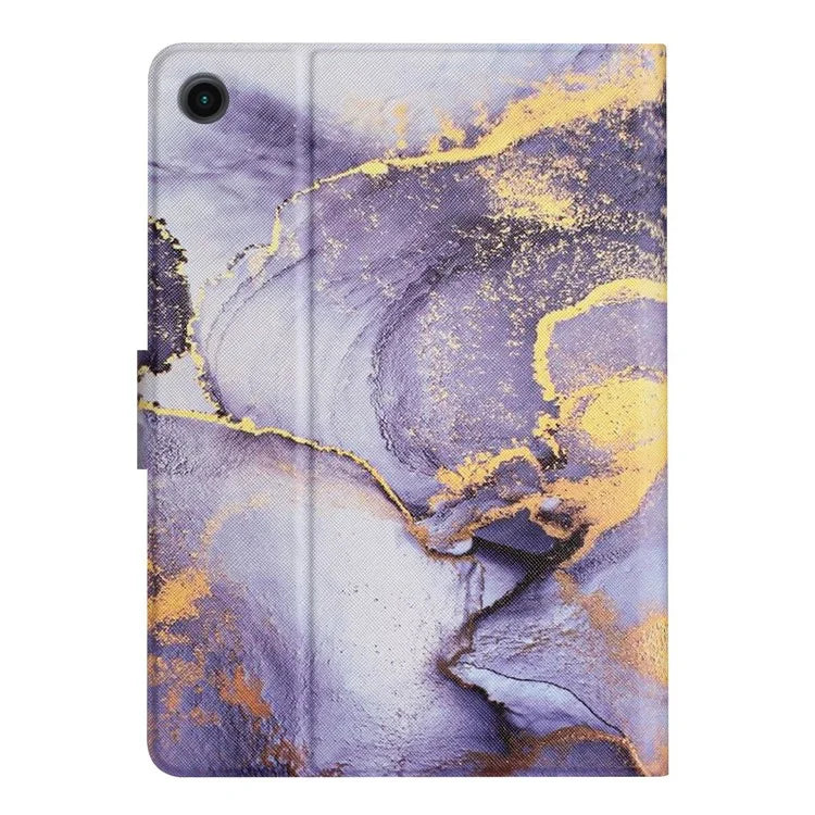 For Samsung Galaxy Tab A9+ PU Leather Stand Cover Pattern Printing Tablet Case