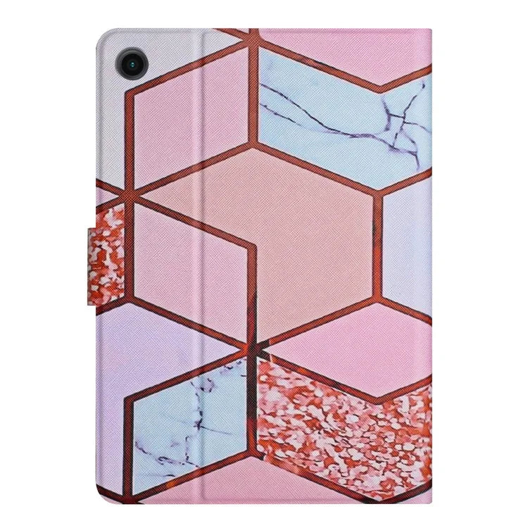 For Samsung Galaxy Tab A9+ PU Leather Stand Cover Pattern Printing Tablet Case