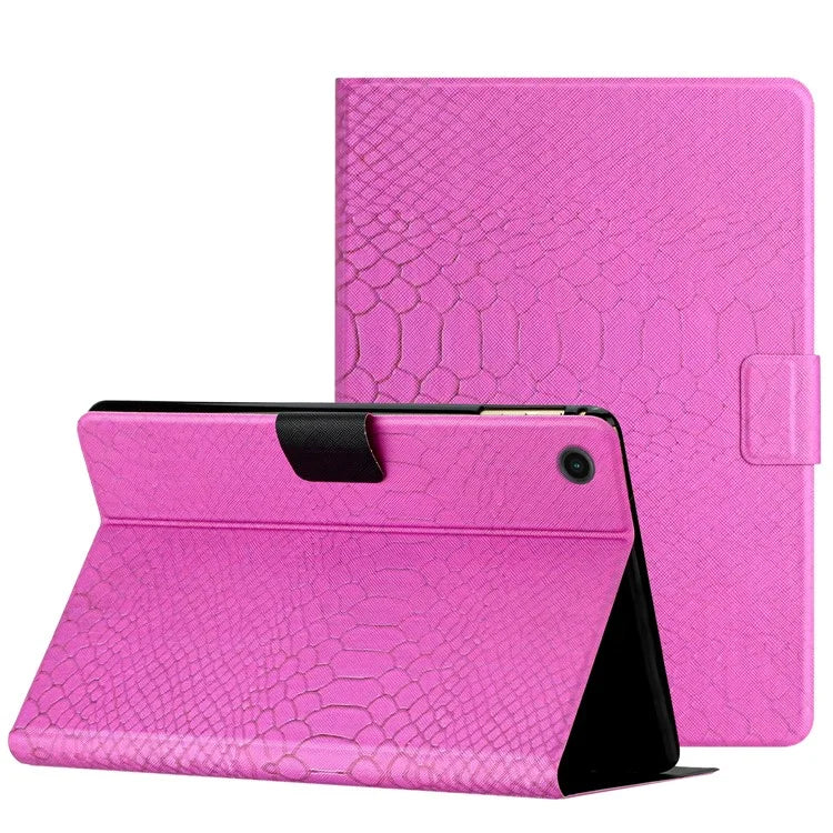 For Samsung Galaxy Tab A9+ PU Leather Stand Cover Pattern Printing Tablet Case Crocodile Pattern