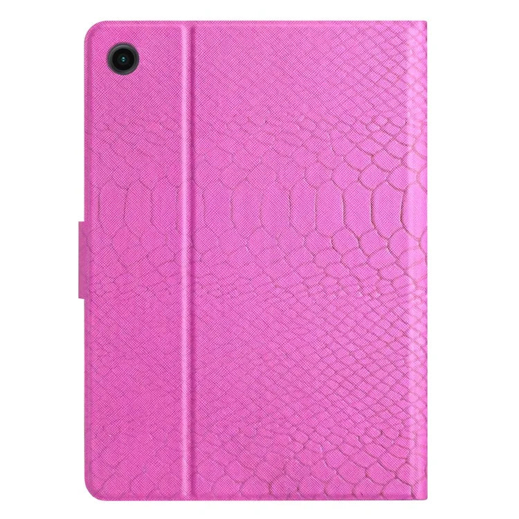 For Samsung Galaxy Tab A9+ PU Leather Stand Cover Pattern Printing Tablet Case Crocodile Pattern
