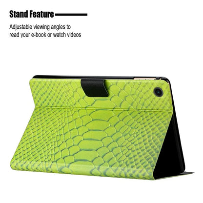 For Samsung Galaxy Tab A9+ PU Leather Stand Cover Pattern Printing Tablet Case Crocodile Pattern