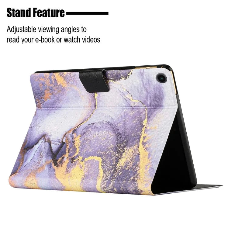 For Samsung Galaxy Tab A9 Pattern Folio Case Smart PU Leather Tablet Cover