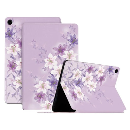 For Samsung Galaxy Tab A9+ PU Leather Case Pattern Printing Smart Tablet Cover