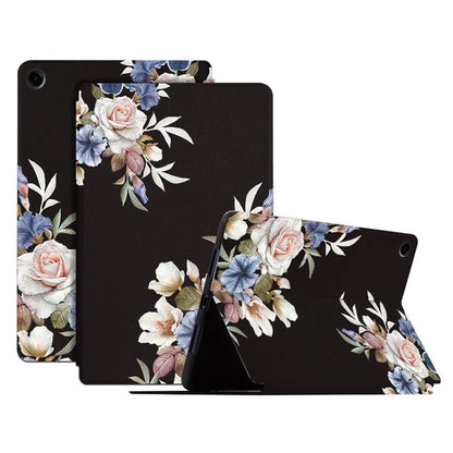 For Samsung Galaxy Tab A9+ PU Leather Case Pattern Printing Smart Tablet Cover