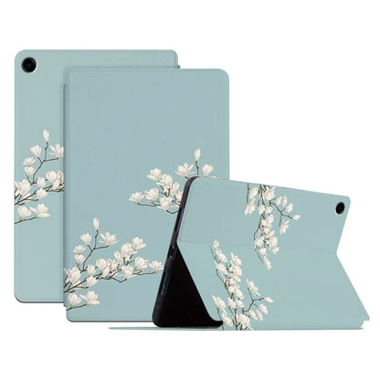 For Samsung Galaxy Tab A9+ PU Leather Case Pattern Printing Smart Tablet Cover