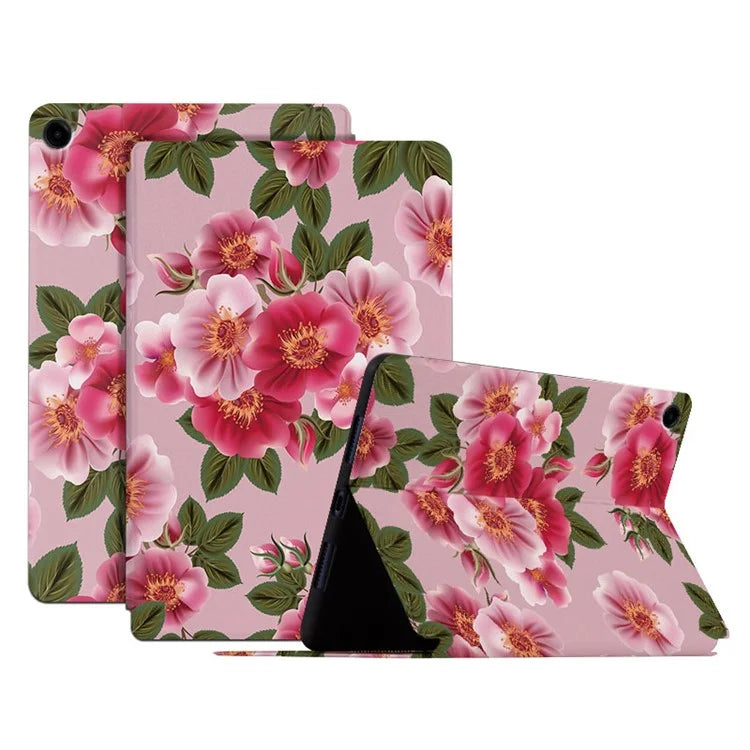 For Samsung Galaxy Tab A9+ PU Leather Case Pattern Printing Smart Tablet Cover