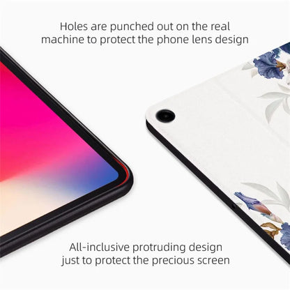 For Samsung Galaxy Tab A9+ PU Leather Case Pattern Printing Smart Tablet Cover