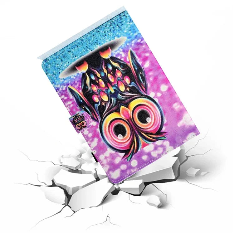 For Samsung Galaxy Tab A9 Case Pattern Printing Stitching Leather Tablet Cover