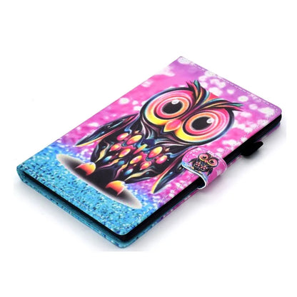 For Samsung Galaxy Tab A9 Case Pattern Printing Stitching Leather Tablet Cover