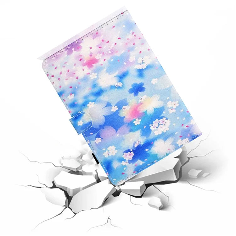 For Samsung Galaxy Tab A9 Case Pattern Printing Stitching Leather Tablet Cover