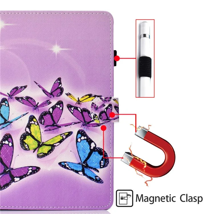 For Samsung Galaxy Tab A9 Case Pattern Printing Stitching Leather Tablet Cover