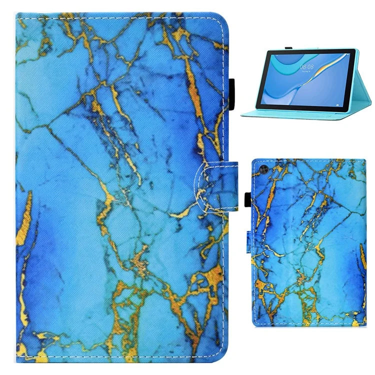 For Samsung Galaxy Tab A9 Case Pattern Printing Stitching Leather Tablet Cover
