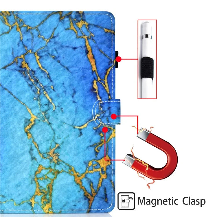 For Samsung Galaxy Tab A9 Case Pattern Printing Stitching Leather Tablet Cover