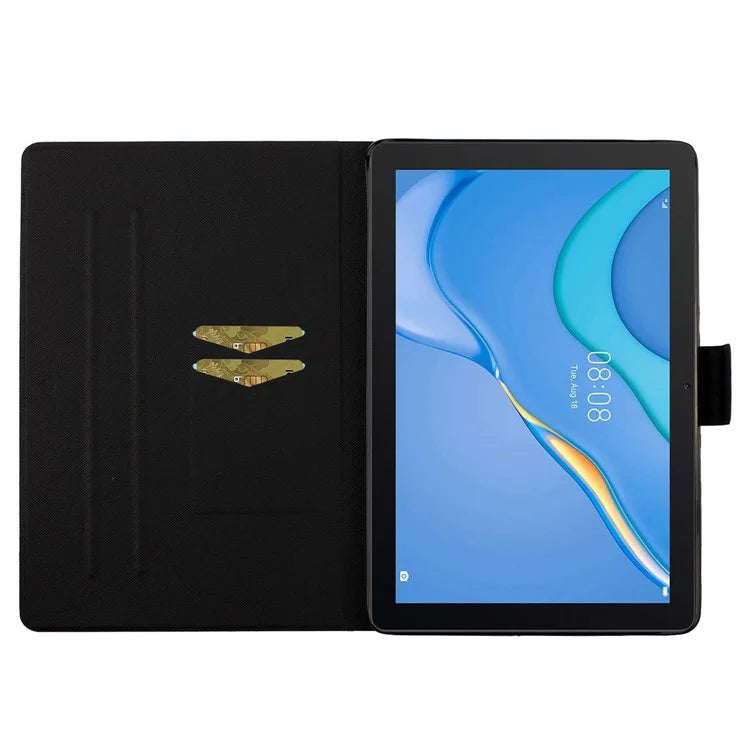 For Samsung Galaxy Tab A9+ Case Pattern Printing Card Slots Tablet Cover