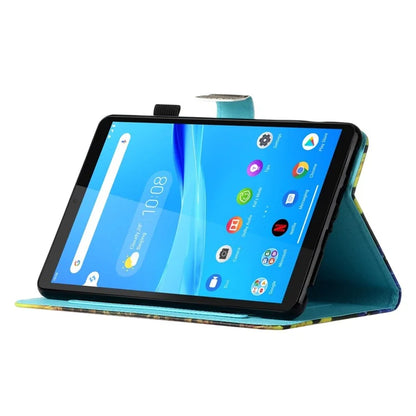For Samsung Galaxy Tab A9 Case Card Slots Pattern Printing Tablet Cover