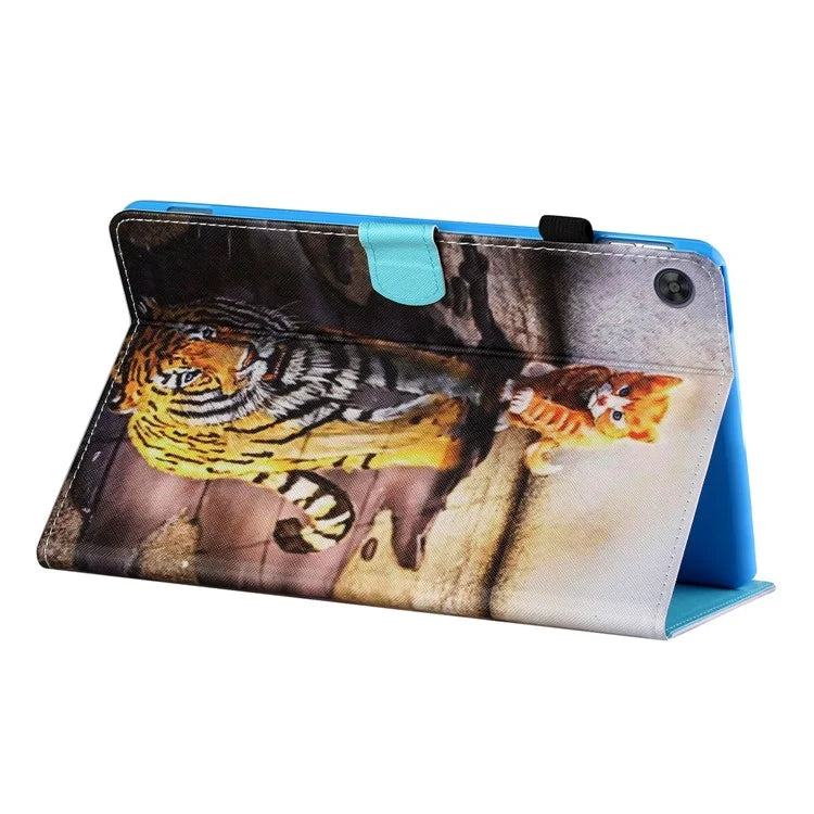 For Samsung Galaxy Tab A9 Case Card Slots Pattern Printing Tablet Cover