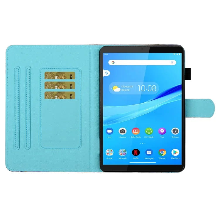 For Samsung Galaxy Tab A9 Case Card Slots Pattern Printing Tablet Cover