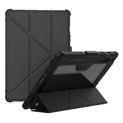NILLKIN Bumper Leather Case Pro for Samsung Galaxy Tab S9 Case Slide Camera Lid PU Leather Tablet Cover