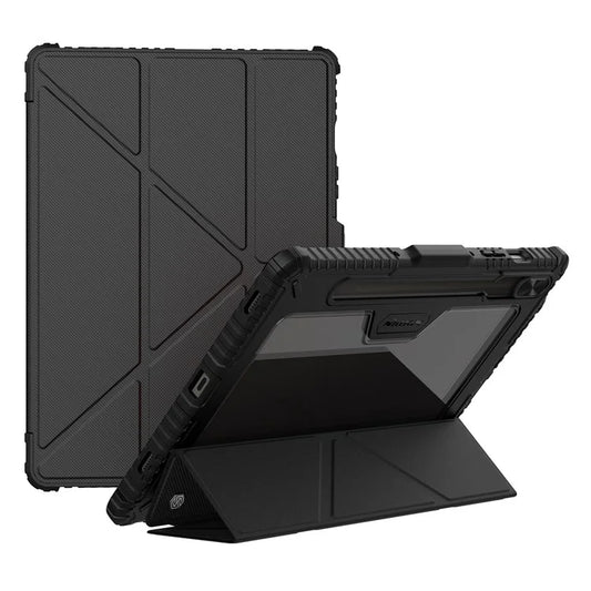 NILLKIN Bumper Leather Case Pro for Samsung Galaxy Tab S9 Case Slide Camera Lid PU Leather Tablet Cover