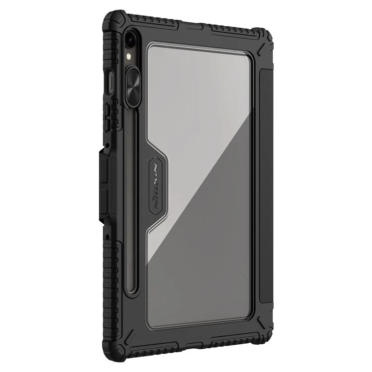 NILLKIN Bumper Leather Case Pro for Samsung Galaxy Tab S9 Case Slide Camera Lid PU Leather Tablet Cover