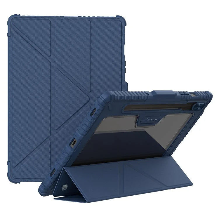 NILLKIN Bumper Leather Case Pro for Samsung Galaxy Tab S9 Case Slide Camera Lid PU Leather Tablet Cover