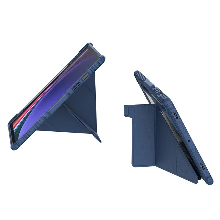 NILLKIN Bumper Leather Case Pro for Samsung Galaxy Tab S9 Case Slide Camera Lid PU Leather Tablet Cover