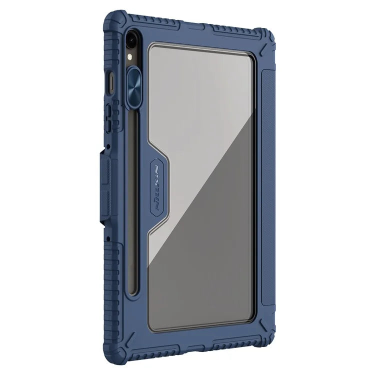 NILLKIN Bumper Leather Case Pro for Samsung Galaxy Tab S9 Case Slide Camera Lid PU Leather Tablet Cover