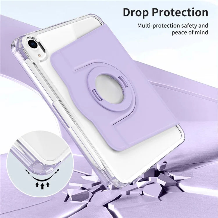 For iPad mini (2021) Case PU leather+Acrylic Stand Detachable Tablet Cover