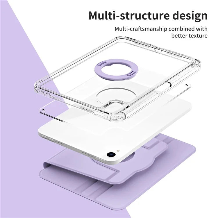 For iPad mini (2021) Case PU leather+Acrylic Stand Detachable Tablet Cover