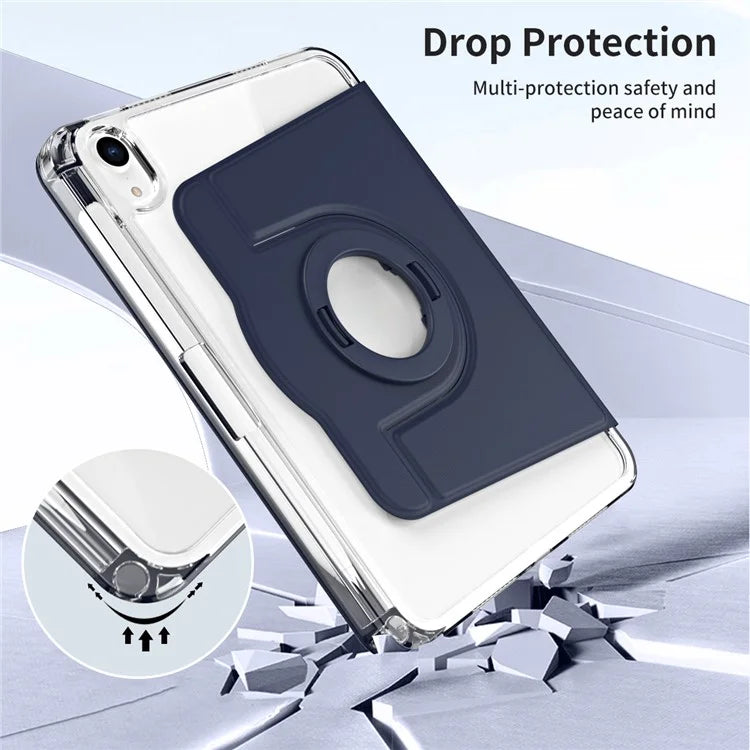 For iPad mini (2021) Case PU leather+Acrylic Stand Detachable Tablet Cover