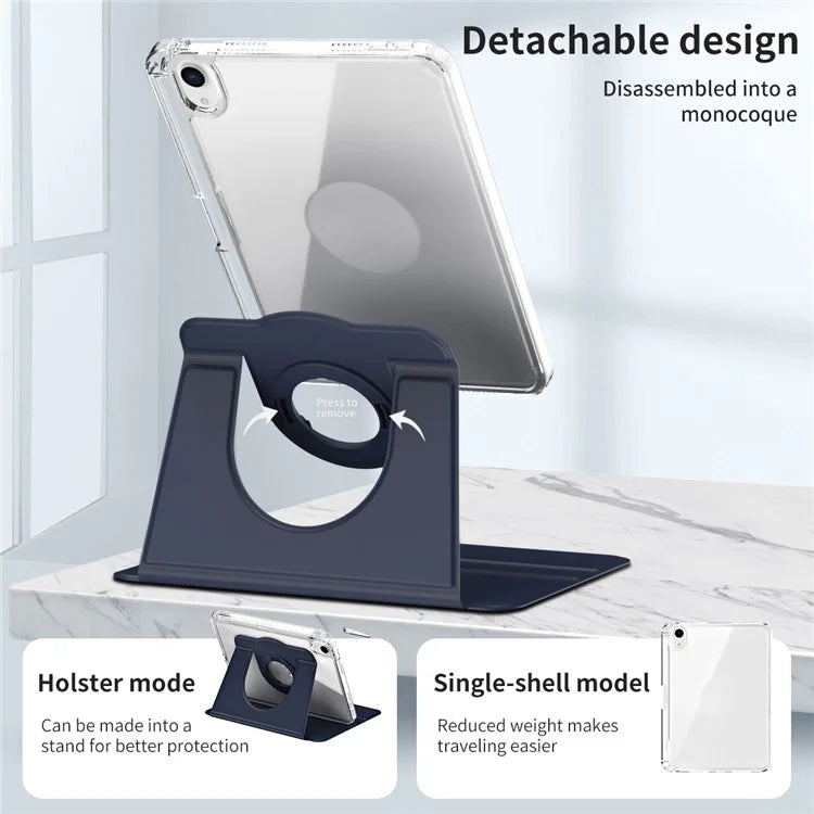 For iPad mini (2021) Case PU leather+Acrylic Stand Detachable Tablet Cover