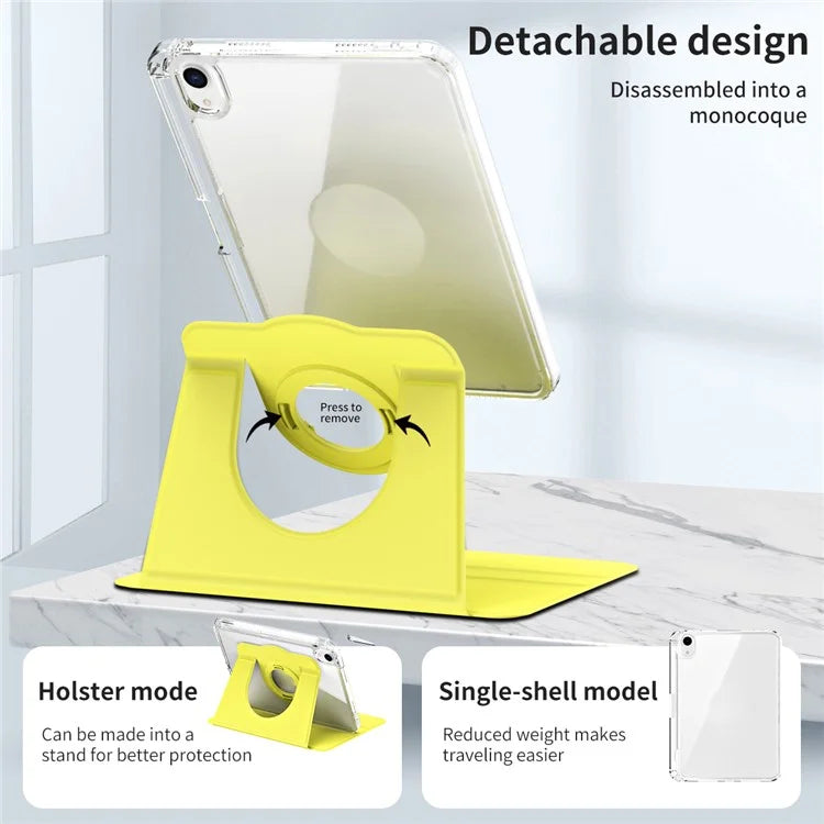 For iPad mini (2021) Case PU leather+Acrylic Stand Detachable Tablet Cover