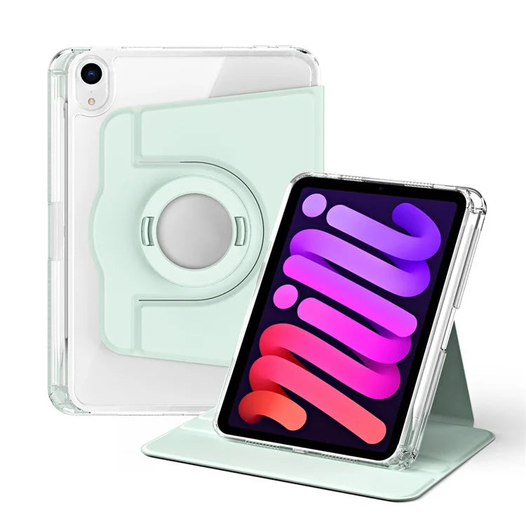 For iPad mini (2021) Case PU leather+Acrylic Stand Detachable Tablet Cover