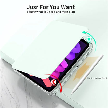 For iPad mini (2021) Case PU leather+Acrylic Stand Detachable Tablet Cover