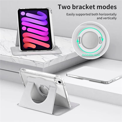 For iPad mini (2021) Case PU leather+Acrylic Stand Detachable Tablet Cover