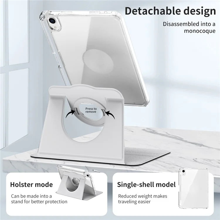 For iPad mini (2021) Case PU leather+Acrylic Stand Detachable Tablet Cover