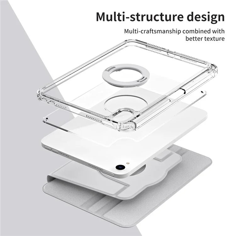 For iPad mini (2021) Case PU leather+Acrylic Stand Detachable Tablet Cover